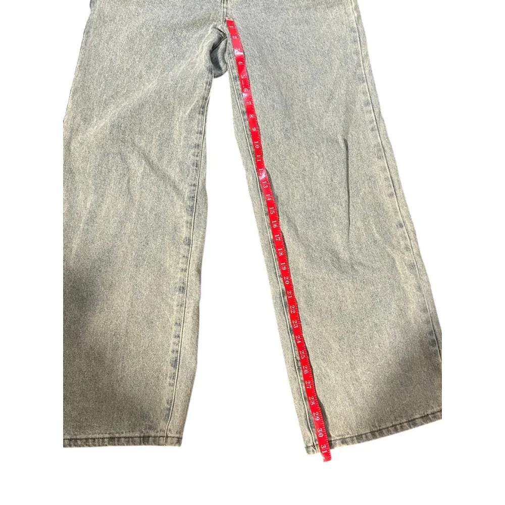 Edikted Light Wash Blue Wide Leg Jeans M - Picture 5 of 7
